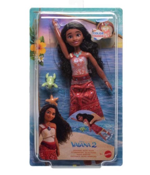 Lalka Disney Vaiana 2 Pływająca Zmiana koloru lalka z funkcją Mattel