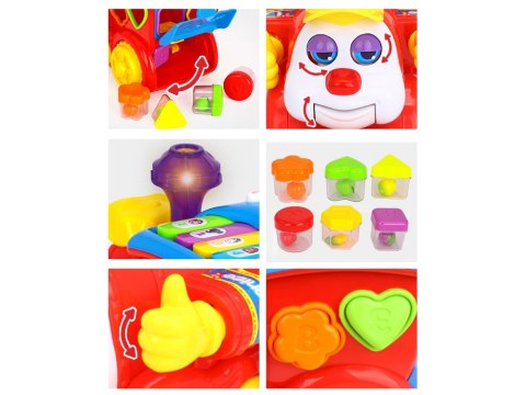 Hola Interaktywna LOKOMOTYWA Sorter + kolorowe klocki Muzyka + światło ZA0104