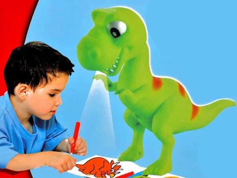 JOKOMISIADA Dinozaur T-rex Rzutnik projektor + pisaki TA0048