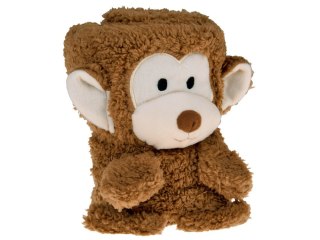 JOKOMISIADA Miękki kocyk - przytulanka 2w1 MAŁPKA w kolorze mokka mouse ZA0724