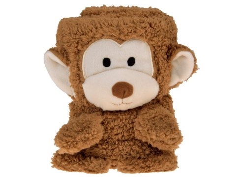 JOKOMISIADA Miękki kocyk - przytulanka 2w1 MAŁPKA w kolorze mokka mouse ZA0724