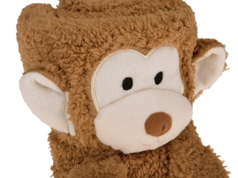 JOKOMISIADA Miękki kocyk - przytulanka 2w1 MAŁPKA w kolorze mokka mouse ZA0724