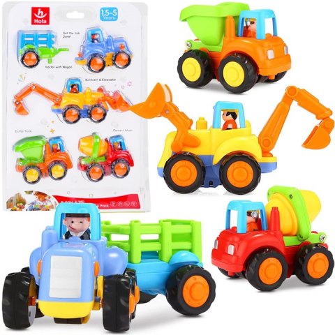 JOKOMISIADA Traktor Koparka Wywrotka z Napędem ZESTAW ZA0020