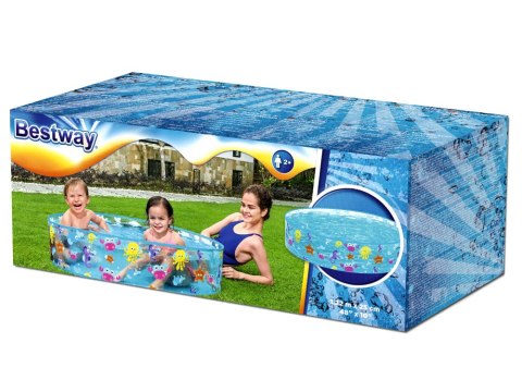 Bestway Bestway BRODZIK Basen ogrodowy rozporowy ze zwierzątkami 122x25cm 55028