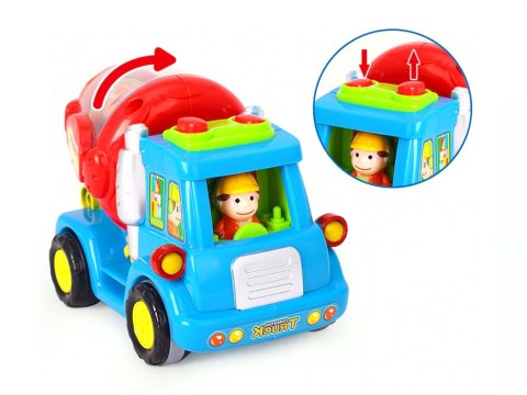 Hola Auto Betoniarka Zamiatarka Kombajn - Edukacyjne Autka z Napędem ZA1812