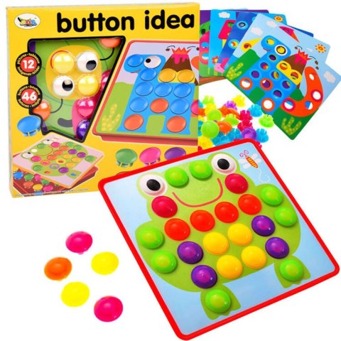 JOKOMISIADA Kreatywna mozaika Montessori UKŁADANKA guzikowa - obrazki pinezki ZA1706