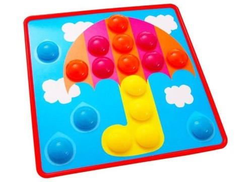 JOKOMISIADA Kreatywna mozaika Montessori UKŁADANKA guzikowa - obrazki pinezki ZA1706