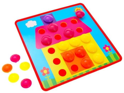 JOKOMISIADA Kreatywna mozaika Montessori UKŁADANKA guzikowa - obrazki pinezki ZA1706