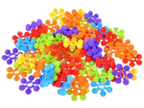 JOKOMISIADA Kreatywne klocki 72 elementy mini wafle Płatki śniegu gwiazdki ZA1688