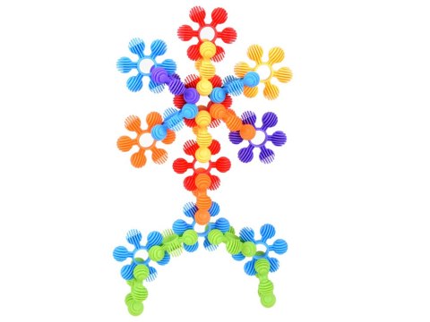 JOKOMISIADA Kreatywne klocki 72 elementy mini wafle Płatki śniegu gwiazdki ZA1688