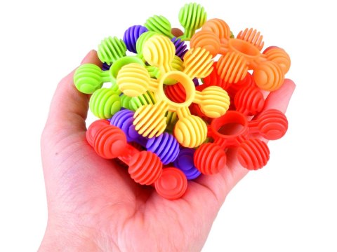 JOKOMISIADA Kreatywne klocki 72 elementy mini wafle Płatki śniegu gwiazdki ZA1688