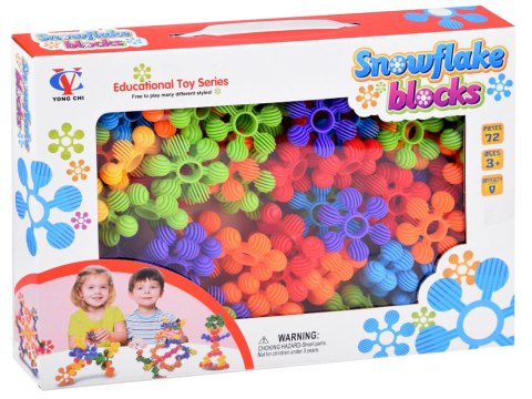 JOKOMISIADA Kreatywne klocki 72 elementy mini wafle Płatki śniegu gwiazdki ZA1688