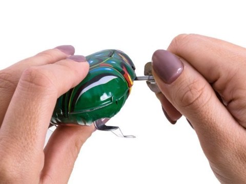 JOKOMISIADA Metalowa ŻABA kultowa żabka PRL-u skacząca ZA2235