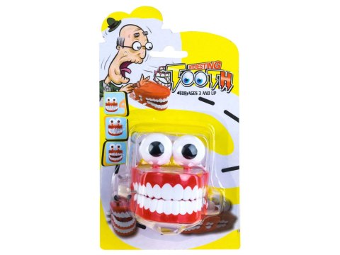 JOKOMISIADA Nakręcana Klekocząca SZCZĘKA chodzące zęby duże oczy Wesoła zabawka ZA1162