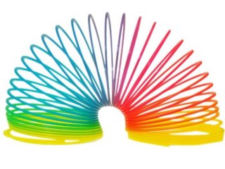 JOKOMISIADA Tęczowo perłowa SPRĘŻYNA do zabawy ZA1255