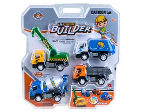 JOKOMISIADA Zestaw autek AUTKA BUDOWLANE dźwig wywrotka śmieciarka betoniarka ZA2103