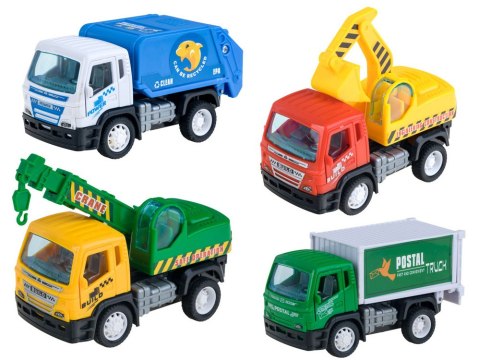 JOKOMISIADA Zestaw autek AUTKA BUDOWLANE dźwig wywrotka śmieciarka betoniarka ZA2103