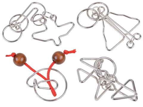 JOKOMISIADA Zestaw łamigłówek metalowych puzzle układanka logiczna ZA1132