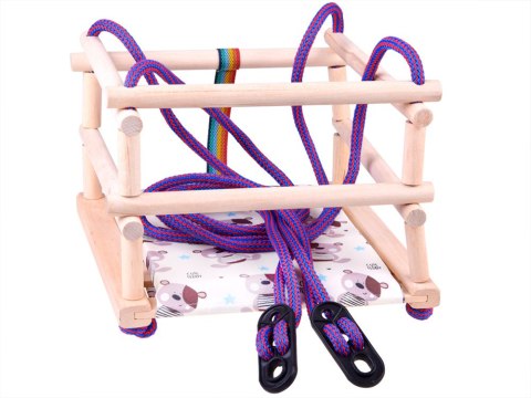 Malimas Kolorowa HUŚTAWKA drewniana + poduszka SP0210