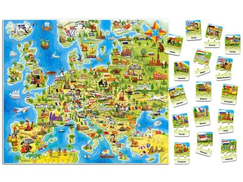 Castorland Castorland Puzzle Mapa Europy 180 ele Quiz CA0036