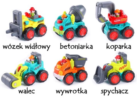 Hola Autko budowlane Spychacz Dźwig Wywrotka ZA2343