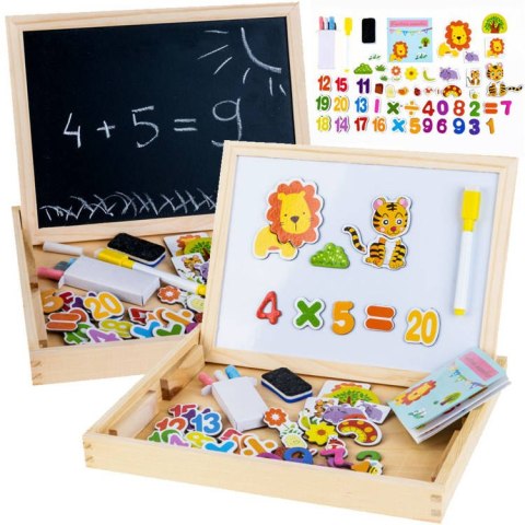 JOKOMISIADA Drewniana TABLICA magnetyczno kredowa + akc TA0072