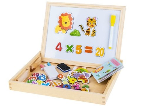 JOKOMISIADA Drewniana TABLICA magnetyczno kredowa + akc TA0072