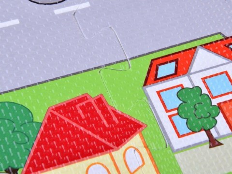 JOKOMISIADA Piankowe puzzle ULICA Miękka mata dla dzieci do zabawy 120x120cm ZA2510