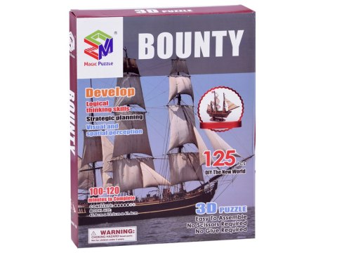 JOKOMISIADA Puzzle 3D statek Bounty okręt morski 125 el ZA2599