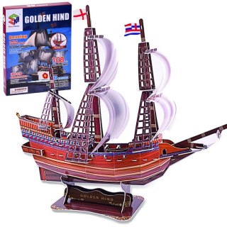 JOKOMISIADA Puzzle 3D statek Golden Hind okręt 108 ele. puzzle przestrzenne ZA2600