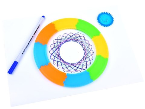 JOKOMISIADA Spirograf Zestaw do rysowania KREATYWNE spirale Pomoc w rysowaniu TA0080