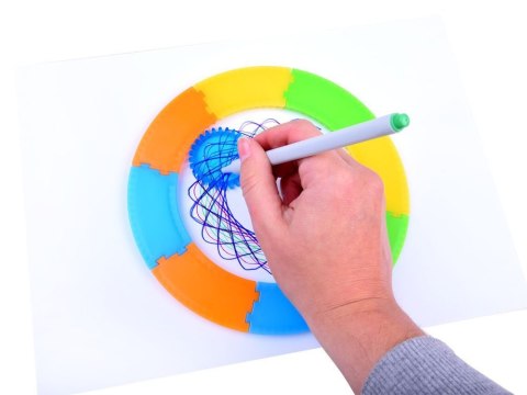 JOKOMISIADA Spirograf Zestaw do rysowania KREATYWNE spirale Pomoc w rysowaniu TA0080