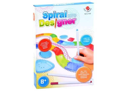 JOKOMISIADA Spirograf Zestaw do rysowania KREATYWNE spirale Pomoc w rysowaniu TA0080