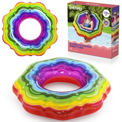 Bestway Bestway Dmuchane koło do pływania 115 cm KOLOROWA GALARETKA 36163