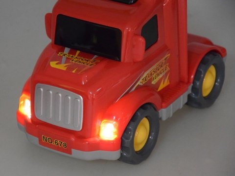 JOKOMISIADA Duży samochód tir ciężarówka laweta samoloty helikopter + dźwięki ZA3359