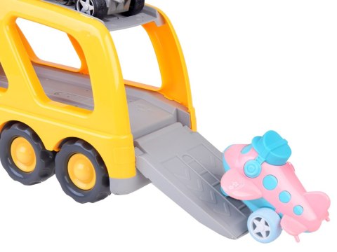 JOKOMISIADA Duży samochód tir ciężarówka laweta samoloty helikopter + dźwięki ZA3359