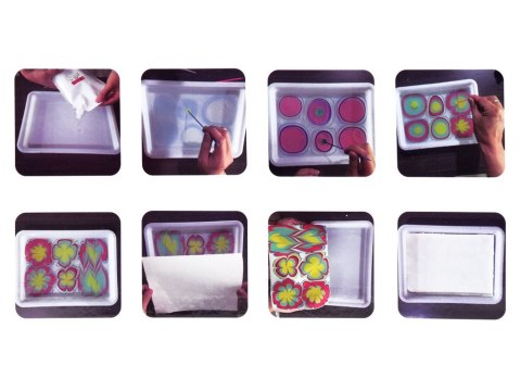 JOKOMISIADA Hydrografika zestaw do malowania NA WODZIE+ farby 12 kolorów ZA3102