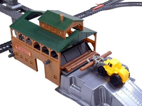 JOKOMISIADA Kolejka pociąg towarowy z wagonami i stacją RC0507