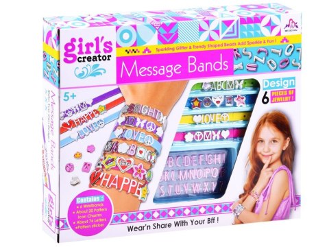 JOKOMISIADA Kreatywny Zestaw do tworzenia bransoletek Paski Koraliki Literki ZA3211