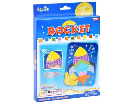 JOKOMISIADA Mozaika kreatywna wyklejanka piankowa Rakieta naklejki ZA3276