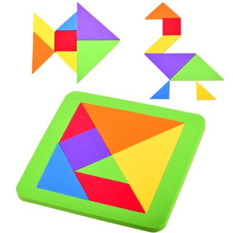 JOKOMISIADA Puzzle piankowe układanka logiczna tangram wielokolorowa układanka ZA3343