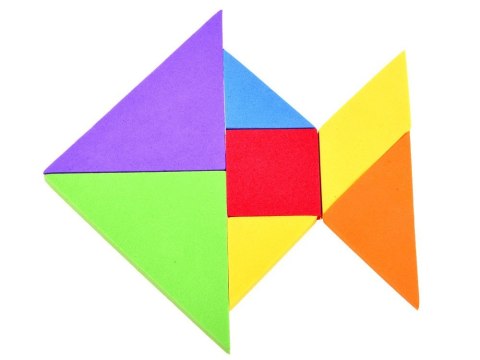 JOKOMISIADA Puzzle piankowe układanka logiczna tangram wielokolorowa układanka ZA3343