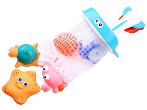 JOKOMISIADA Zabawki do kąpieli wody wanny zestaw organizer statki ZA3405