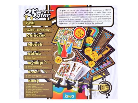Jawa Jawa Zestaw 25 GIER planszowych i karcianych dla całej rodziny GR0380