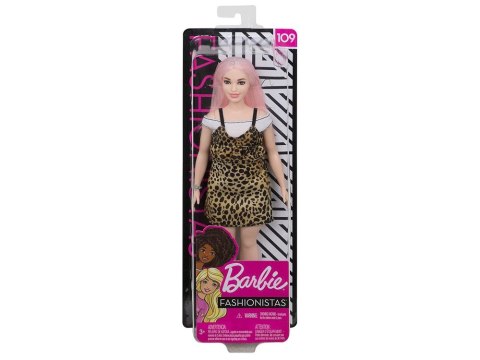 Mattel Barbie lalka Fashionistas sukienka panterka ZA3160