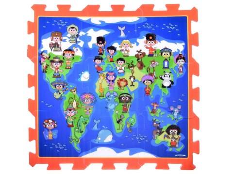 Stamp Piankowe puzzle Dzieci Świata mata do zabawy 93x93cm ZA3149