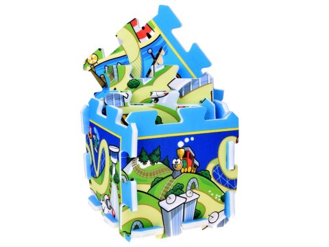 Stamp Puzzle piankowe MIASTO - ULICA Mata dla niemowląt 93x93cm ZA3150