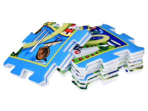 Stamp Puzzle piankowe MIASTO - ULICA Mata dla niemowląt 93x93cm ZA3150