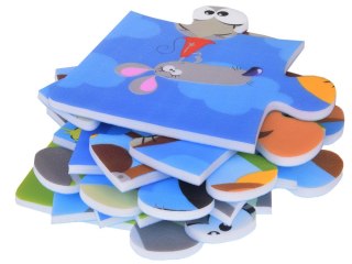 Stamp Puzzle piankowe ZWIERZĘTA Kolorowa mata dla niemowląt 90x90cm ZA3151