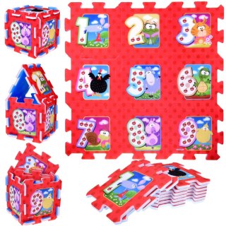 Stamp Puzzle piankowe ZWIERZĘTA i CYFRY Mata dla niemowląt 93x93cm ZA3147